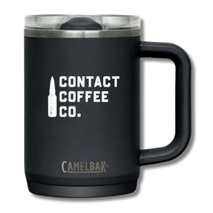 Camelbak Thrive thermal mug with Contact Coffee Logo.