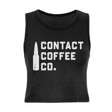 Load image into Gallery viewer, Ladies black vest with Contact Coffee logo