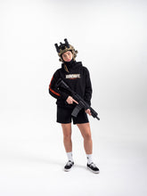 Load image into Gallery viewer, Female 17 Black Caffeinate to Operate hoodie Front