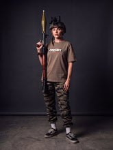 Load image into Gallery viewer, Female 27 Brown Camouflage logo shirt Front