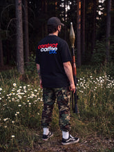 Load image into Gallery viewer, Male 03 Black Tricolour logo shirt Back