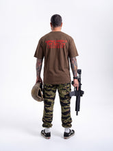 Load image into Gallery viewer, Male 18 Brown Death Before Decaf shirt Back