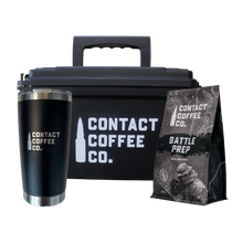 Load image into Gallery viewer, coffee survival kit - black tin / battle prep
