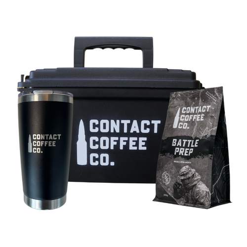 coffee survival kit - black tin / battle prep