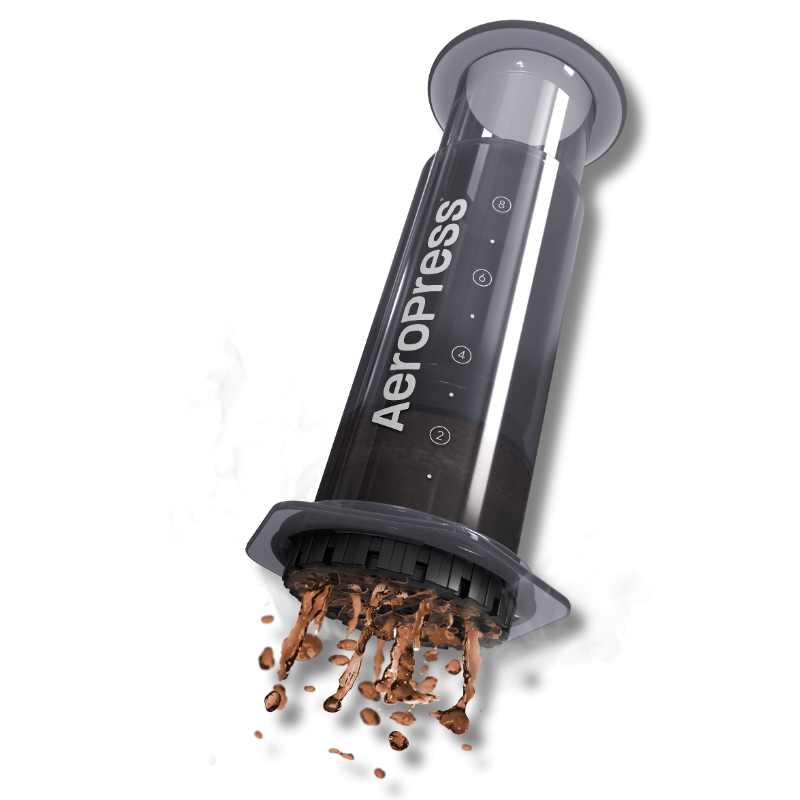 AeroPress XL vertical with coffee extracted