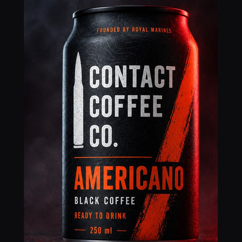 Contact Coffee Americano canned coffee, black, no sugar, 200mg caffeine