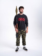 Load image into Gallery viewer, Male 12 Black Washed graphic sweatshirt Front
