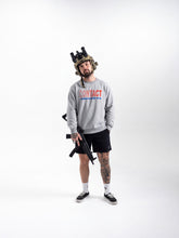 Load image into Gallery viewer, Male 13 Grey Speed logo sweatshirt Front
