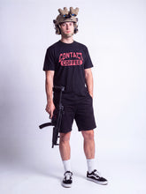 Load image into Gallery viewer, Male 08 Black Varsity logo shirt Front
