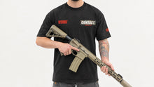Load image into Gallery viewer, Male 31 Black Caffeinate to Operate shirt Front
