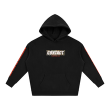 Load image into Gallery viewer, Caffeinate to Operate hoodie, Black, garment flat lay.
