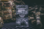  contact coffee co coffee bag next to military kit and rifle