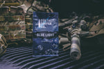  blue light coffee blend next to military kit