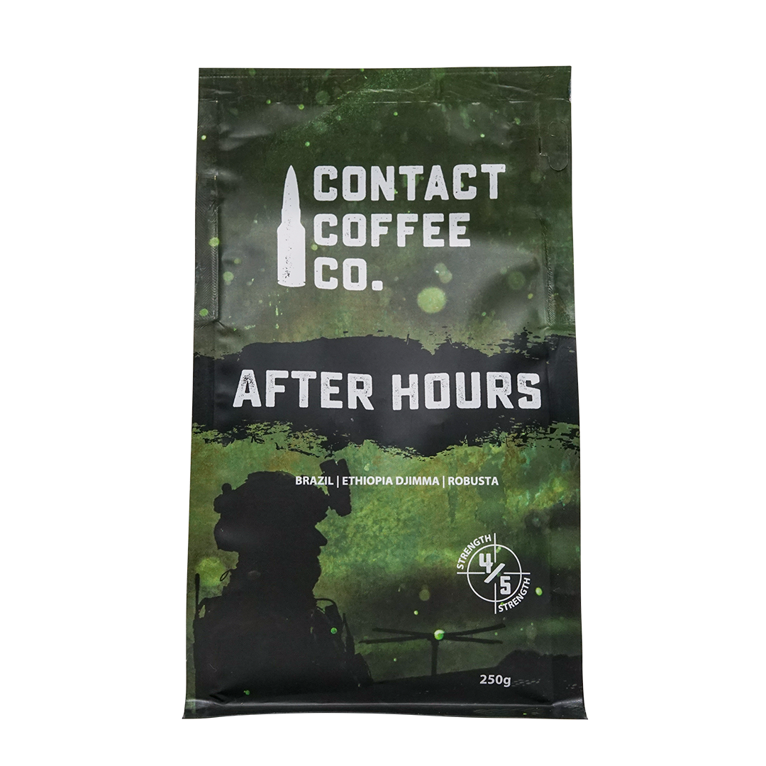 contact coffee co after hours coffee 250g military company