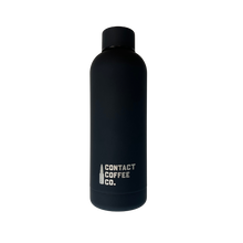 Load image into Gallery viewer, Contact Coffee Co Black Soft Touch Water Bottle
