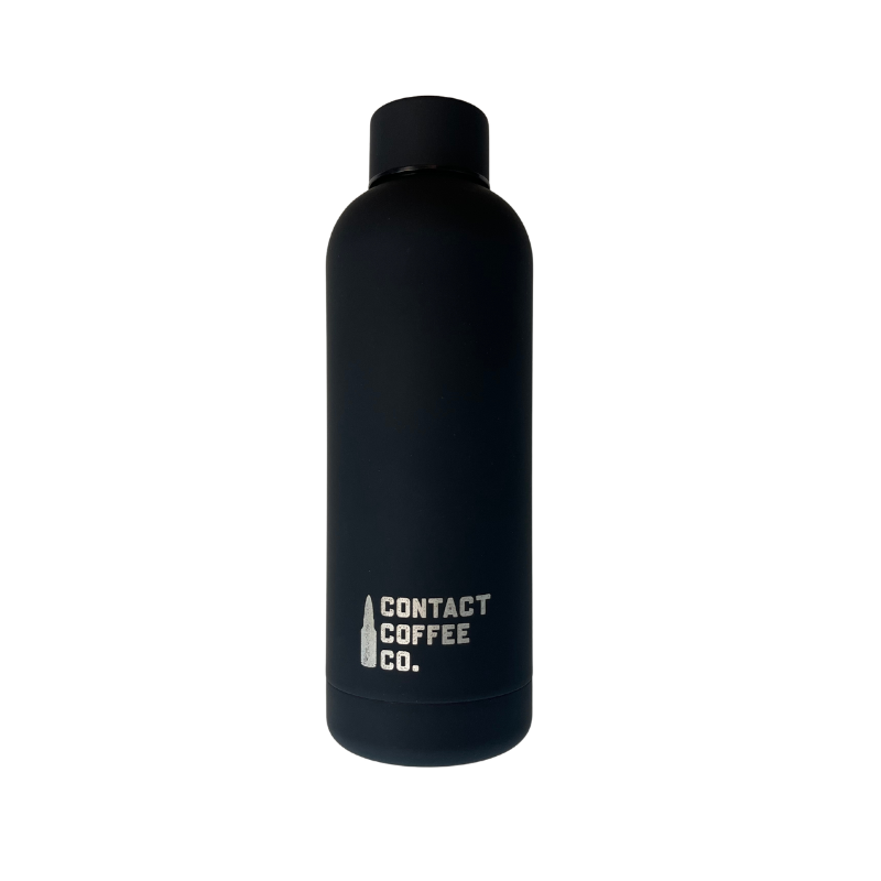 Contact Coffee Co Black Soft Touch Water Bottle
