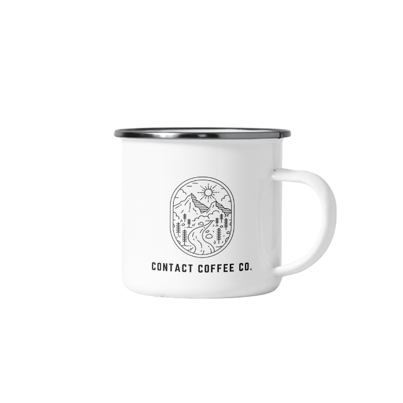 enamel coffee mug